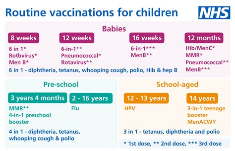nhs 1 year immunisations