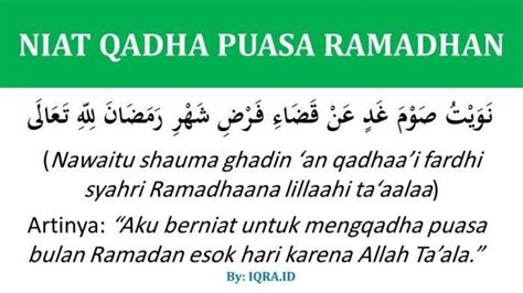 Niat Puasa Sunnah Ganti Ramadhan