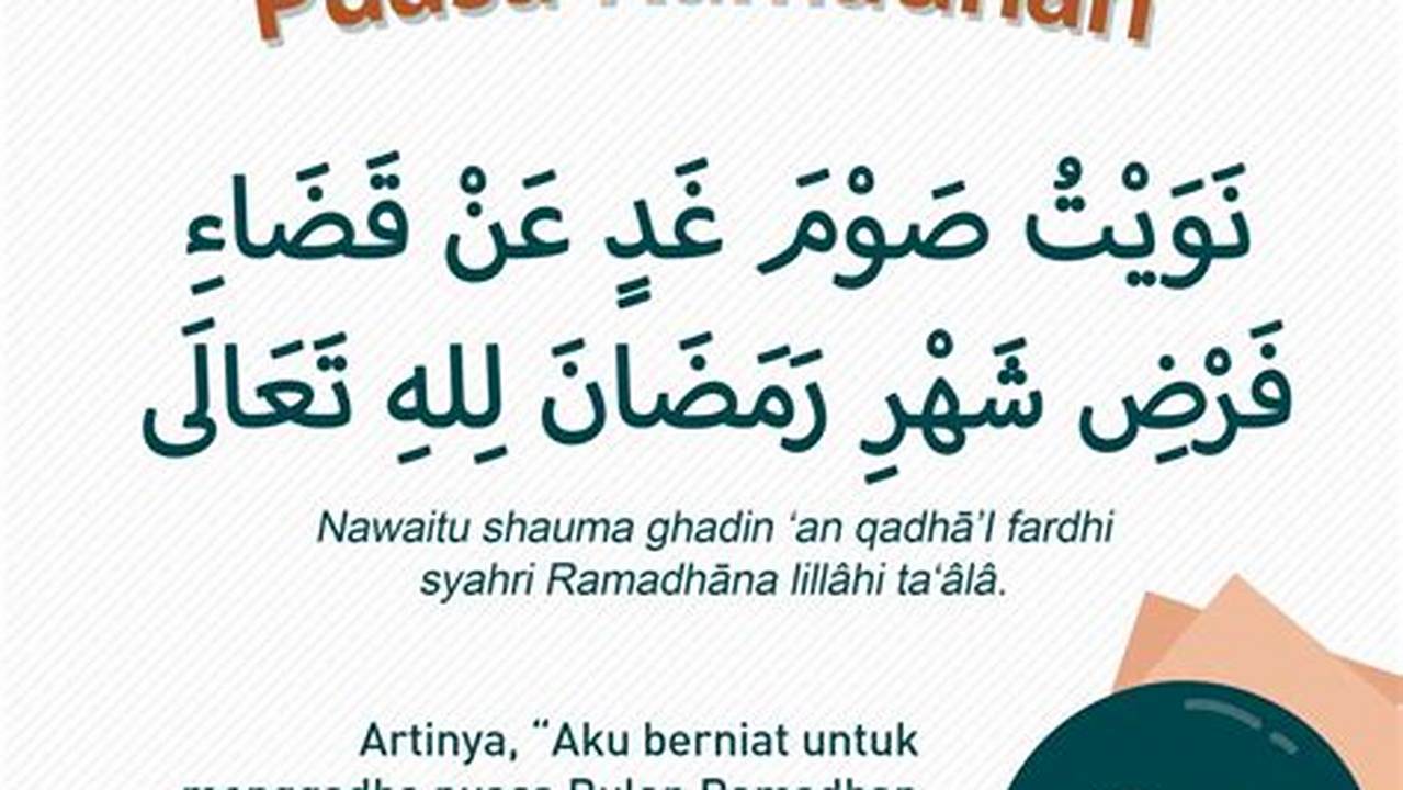Rahasia Niat Puasa Bayar Utang Puasa Ramadan, Pahala Berlimpah!