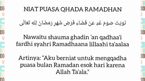 Niat Puasa Tarwiyah Dan Qadha Ramadhan