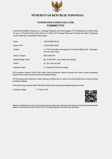Lihat 4 Apa Itu Nib Nomor Induk Berusaha Nib Adalah Kebijakan Baru D ️