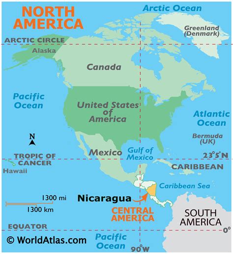 nicaragua size compared to us states