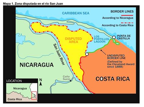 nicaragua y costa rica conflicto territorial