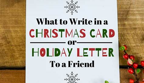 What to Write in a Christmas Card American Greetings