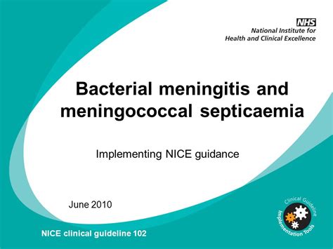 nice guidelines meningococcal septicaemia