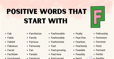 5 Fabulous Words