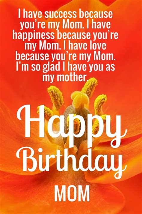nice words to say to your mum on her birthday