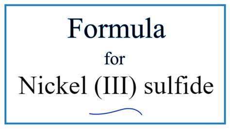 nickel iii sulfide formula mass