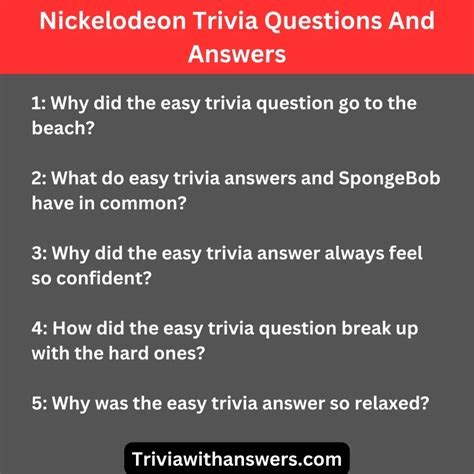 Nickelodeon Questions And Answers