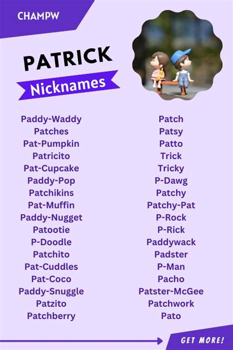 Nicknames For Patrick Funny