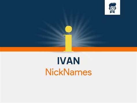 nicknames for the name ivan