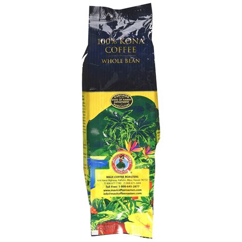 100 Kona Coffee Whole Bean Nicky Beans 1 Pound *** You can find more