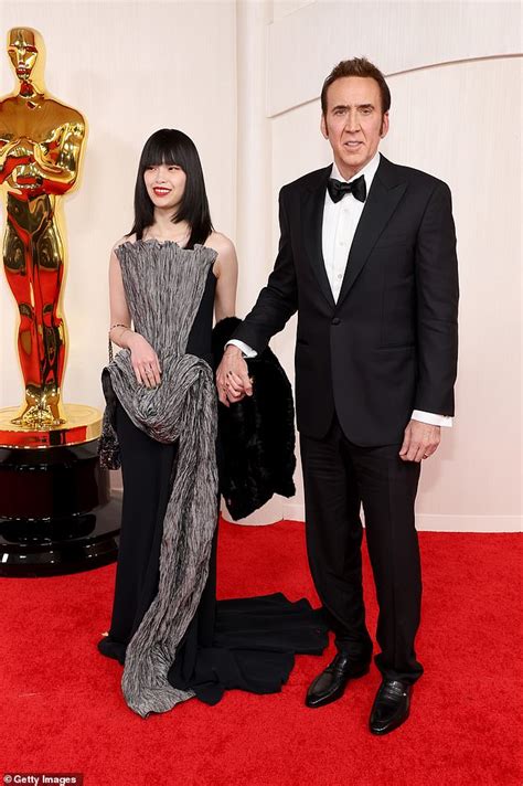 nicolas cage and his wife at the oscars