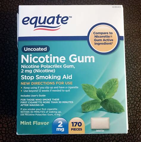 nicotine gum equivalent to cigarettes