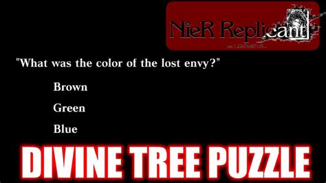 nier replicant riddle answers tree