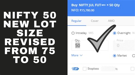 nifty 50 lot size and price