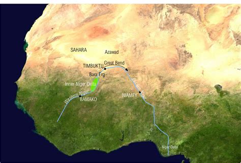 niger river map satellite