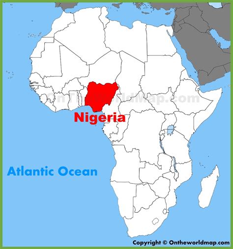 nigeria location on map