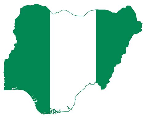 nigeria map and flag