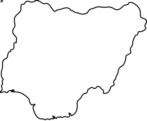 nigeria map outline