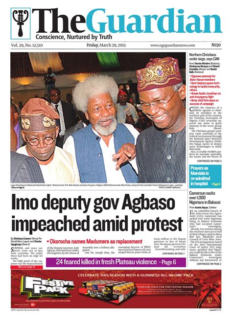 nigeria newspapers online today the guardian