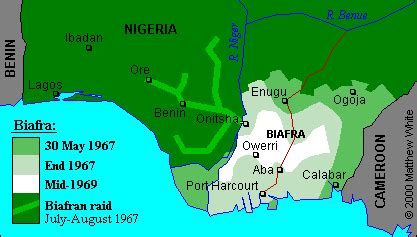 nigerian civil war map