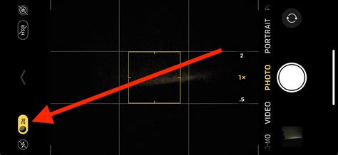 night camera setting iphone