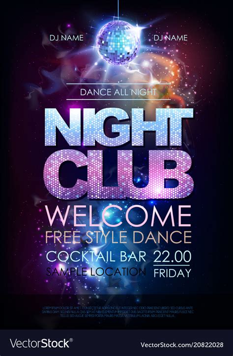 night club poster print