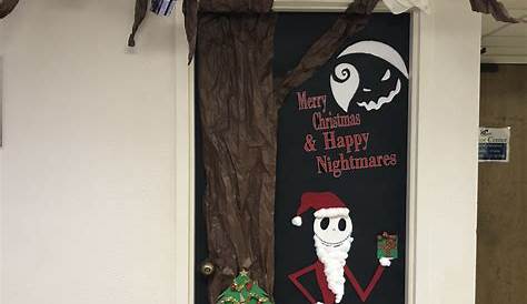 Nightmare Before Christmas Door Decorating Ideas Jack Skellington Halloween Halloween Classroom Decorations