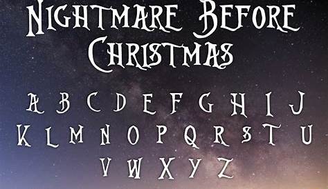 Nightmare Before Christmas Font SVG SVG Etsy