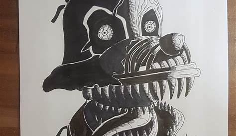 Nightmare Freddy Fazbear Drawing - Drawing Skill