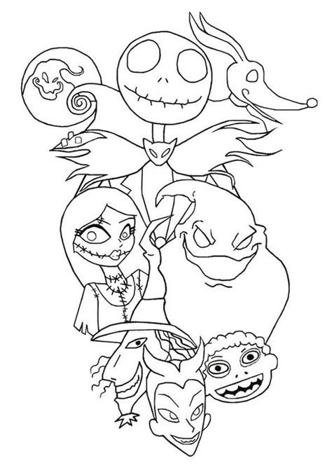 nightmare before xmas coloring pages