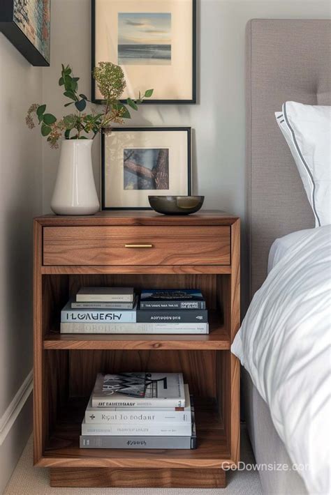 Nightstand Bookcase Combo