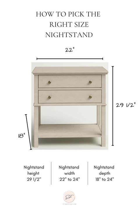 Nightstand Dimensions Bedroom