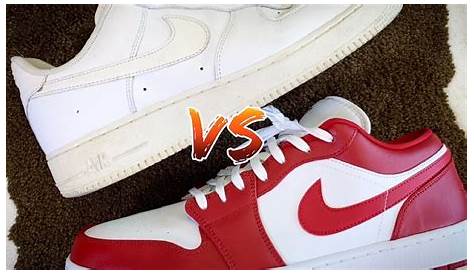 Nike Air Force 1 Vs Air Jordan 1 The Evolution Of The Black And Red The Sneaker That