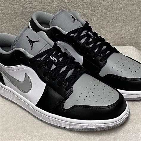 Nike air jordan 1 low black white grey shadow
