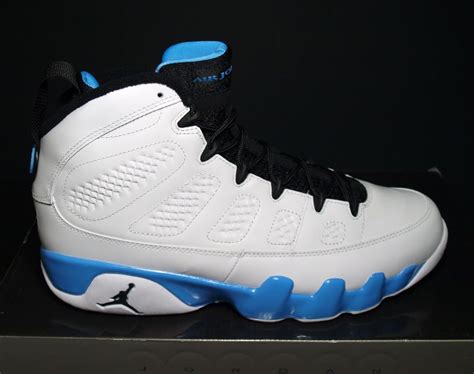 Nike air jordan 9 retro low white/blue pearl
