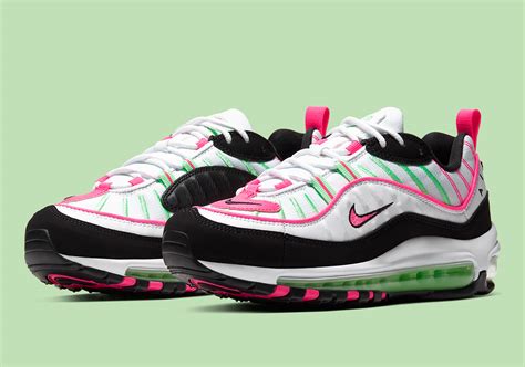 Nike air max 98 pink and green