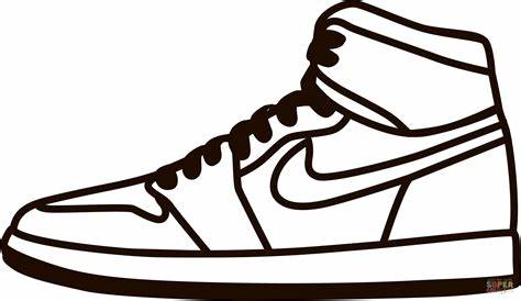 Nike Shoe Coloring Page | Ace Images | Sneakers drawing, Sneakers