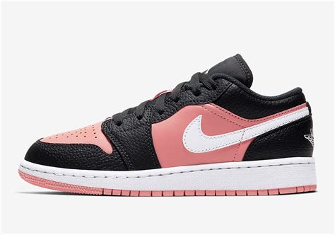 Nike air jordan 1 low black pink quartz