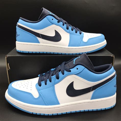 Nike air jordan 1 low top blue/white sneakers