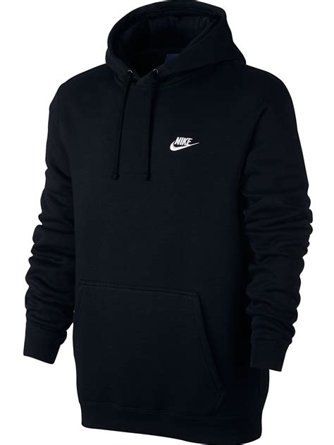 nike club fleece pullover hoodie black