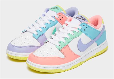 nike dunks pink and green