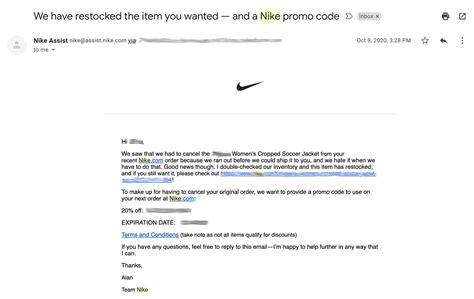 Nike Email Id