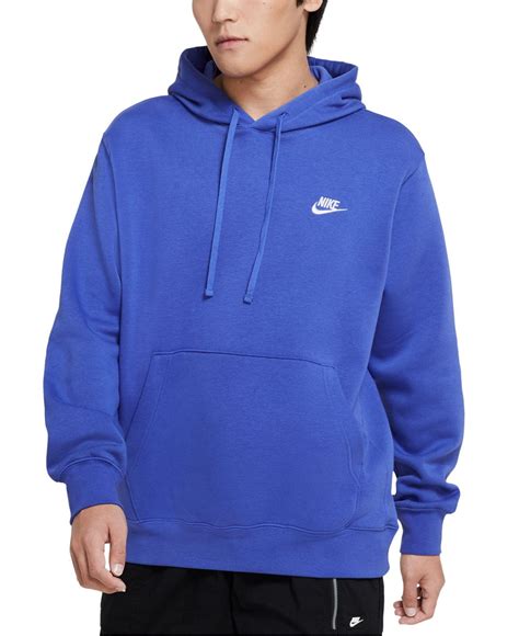 nike fleece hoodie blue