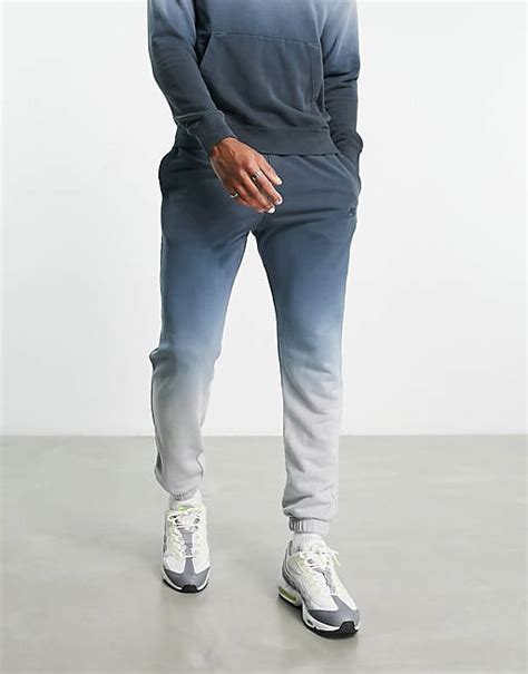 nike french terry joggers in smoke grey ombre