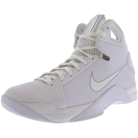 nike men's basketball shoes white/white 9