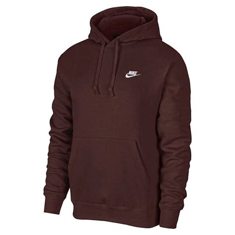 nike sportswear club fleece hoodie brown