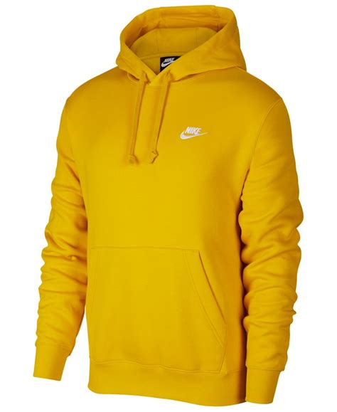 nike sportswear club fleece hoodie yellow