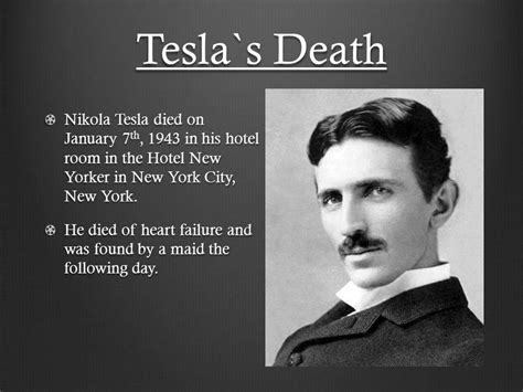 Nikola Tesla Halálának Okai